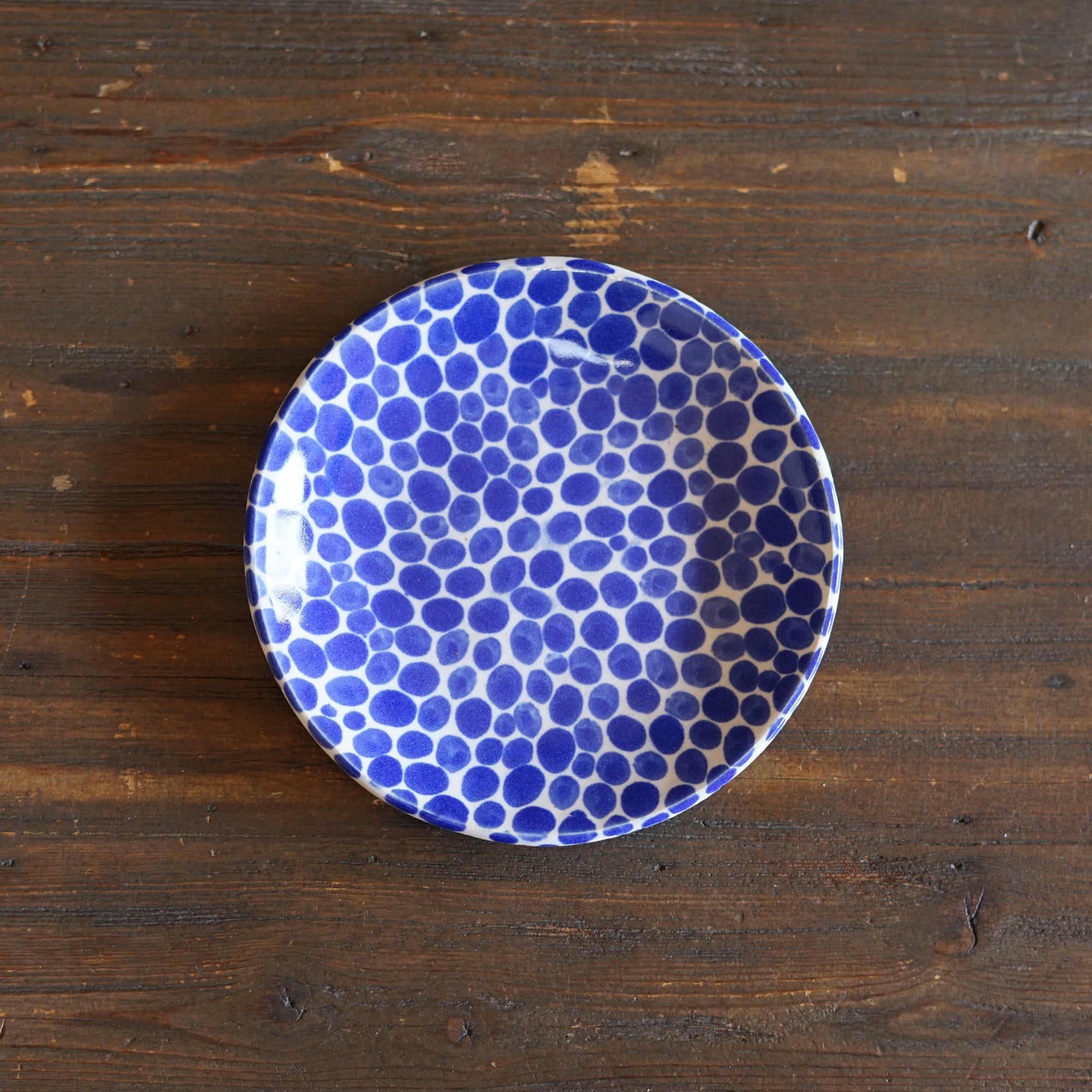 Blue Dots Small Plate #LK902A