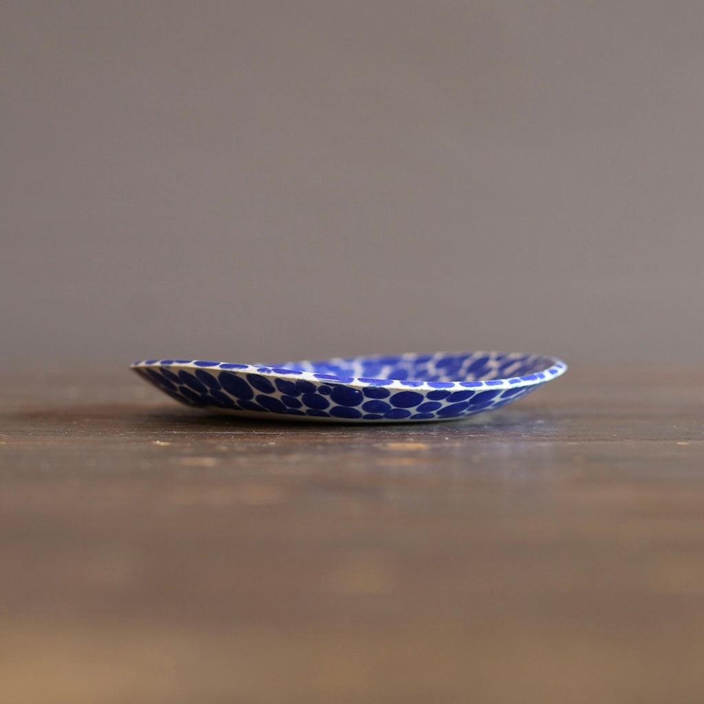 Blue Dots Small Plate #LK902E