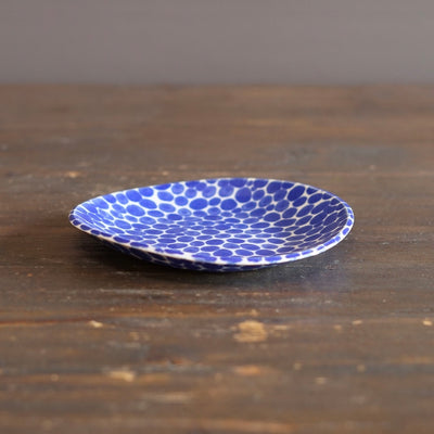 Blue Dots Small Plate #LK902E