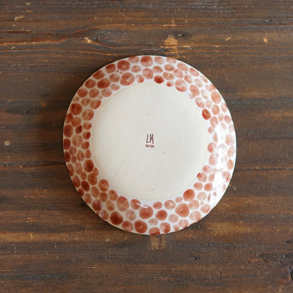 Red Dots Small Plate #LK903A