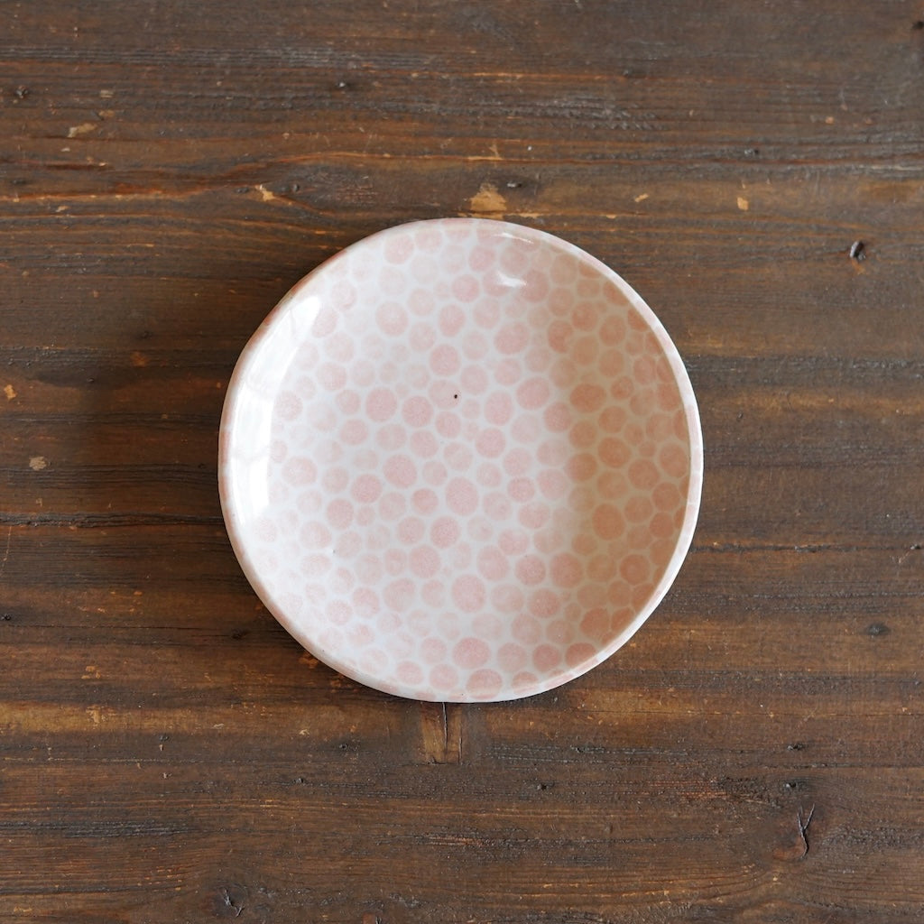 Pink Dots Small Plate #LK903B