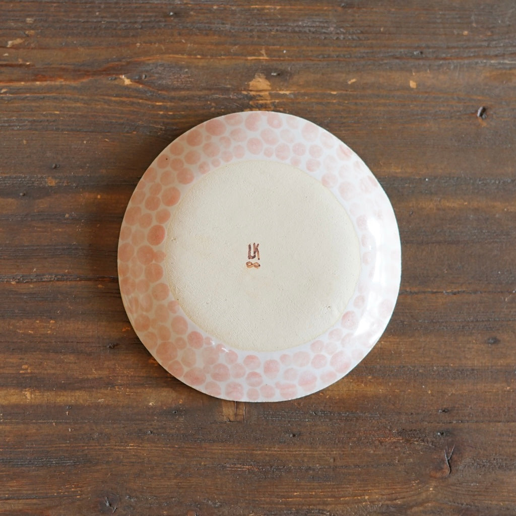 Pink Dots Small Plate #LK903B
