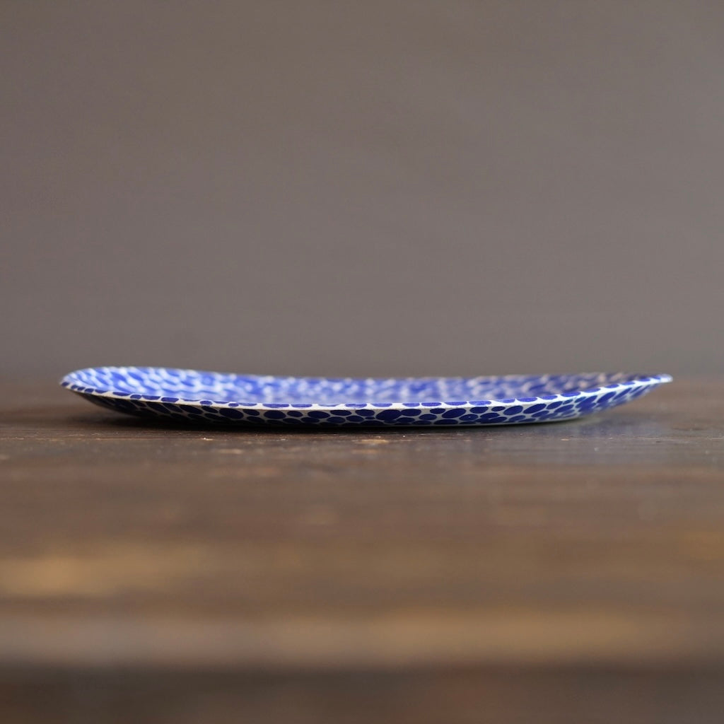 Blue Dots Serving Plate #LK905A