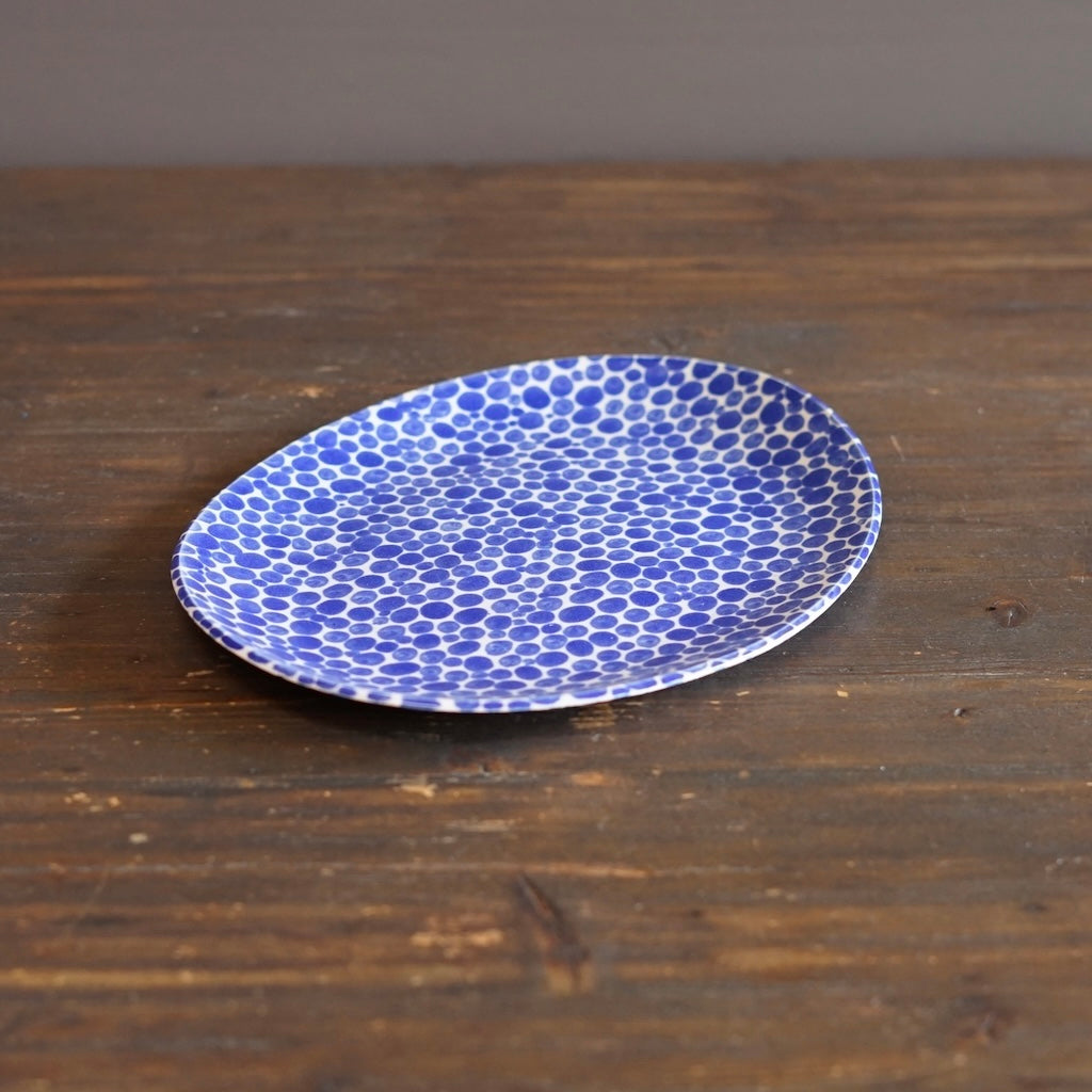 Blue Dots Serving Plate #LK905A