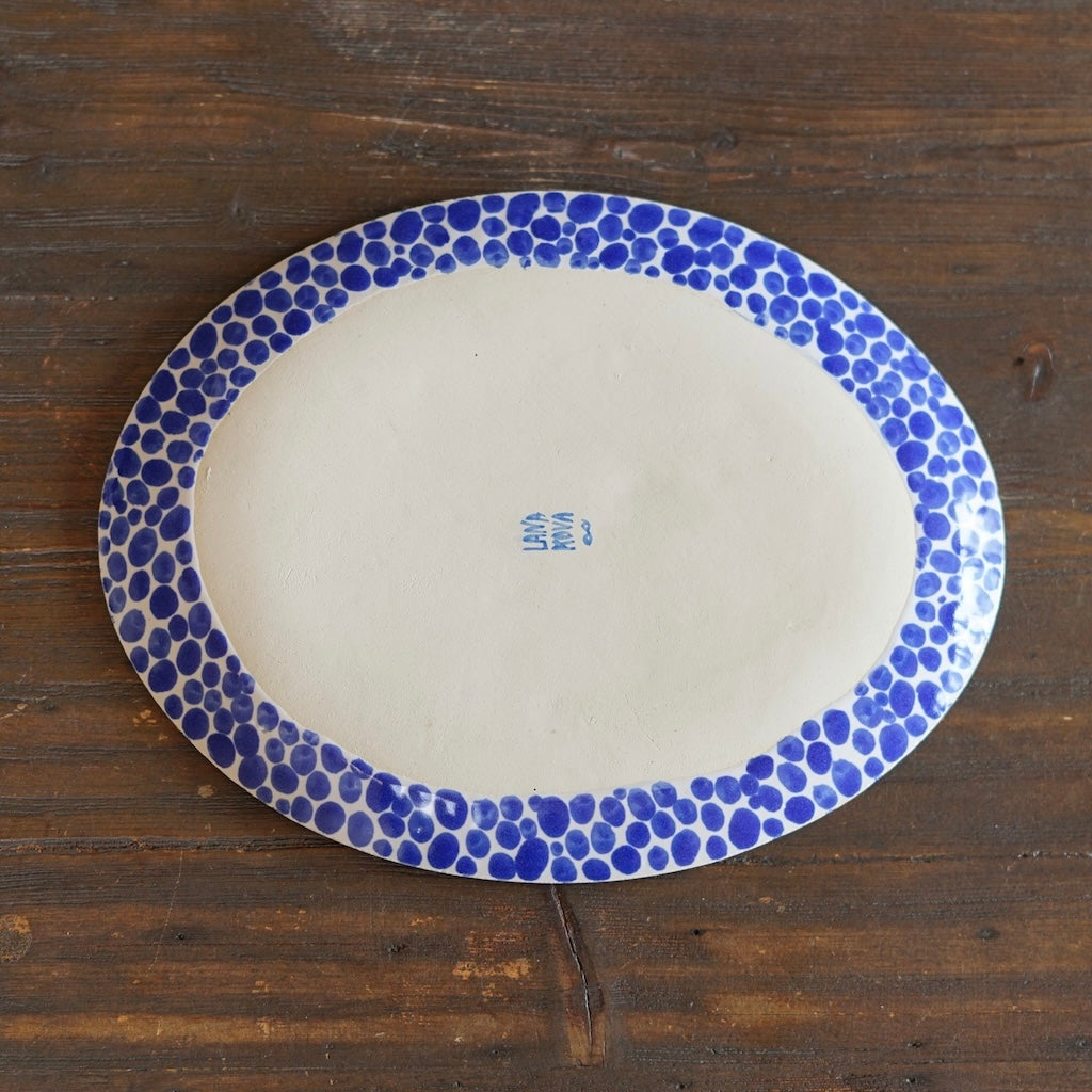 Blue Dots Serving Plate #LK905A