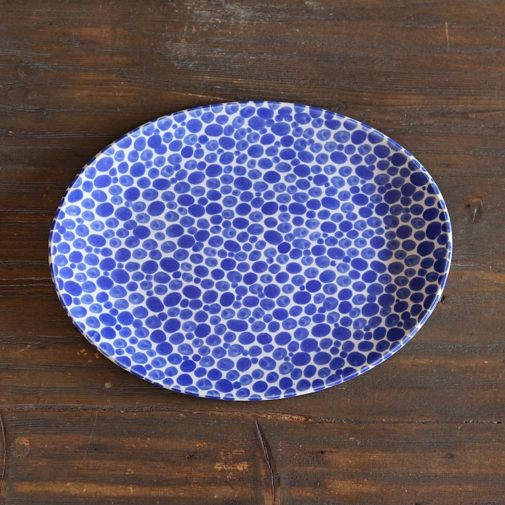 Blue Dots Serving Plate #LK905B