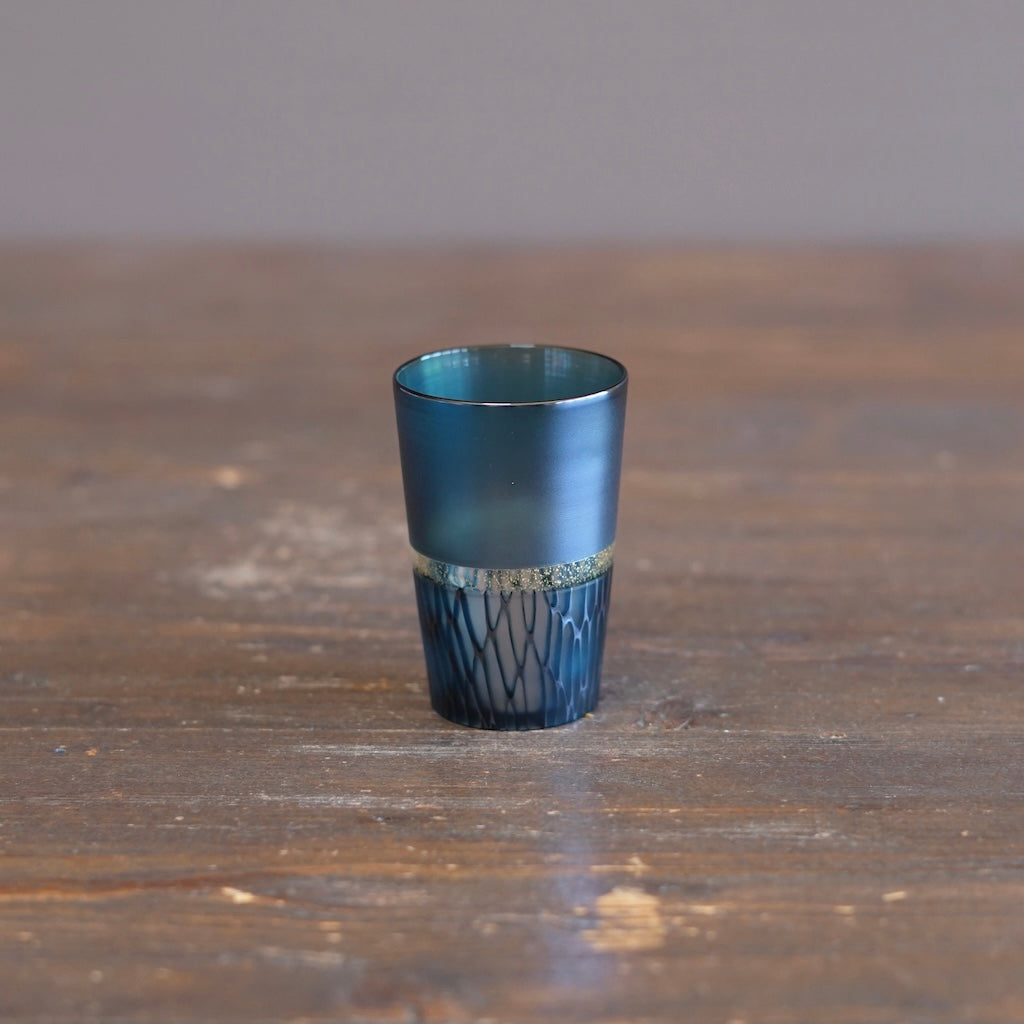 Multifaceted Teal Murrini GUINOMI Sake Cup #NS9