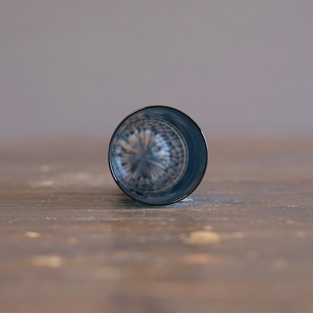 Multifaceted Teal Murrini GUINOMI Sake Cup #NS9