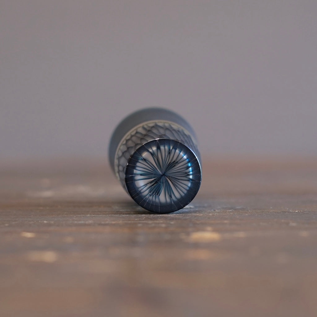 Multifaceted Teal Murrini GUINOMI Sake Cup #NS9