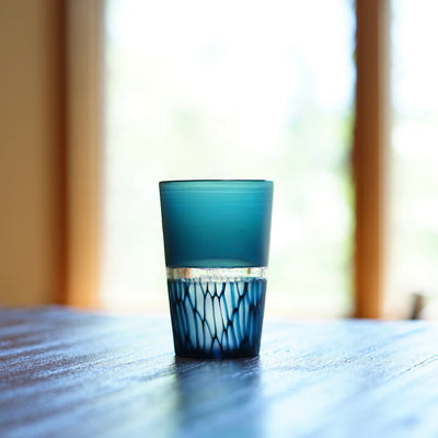 Multifaceted Teal Murrini GUINOMI Sake Cup #NS9
