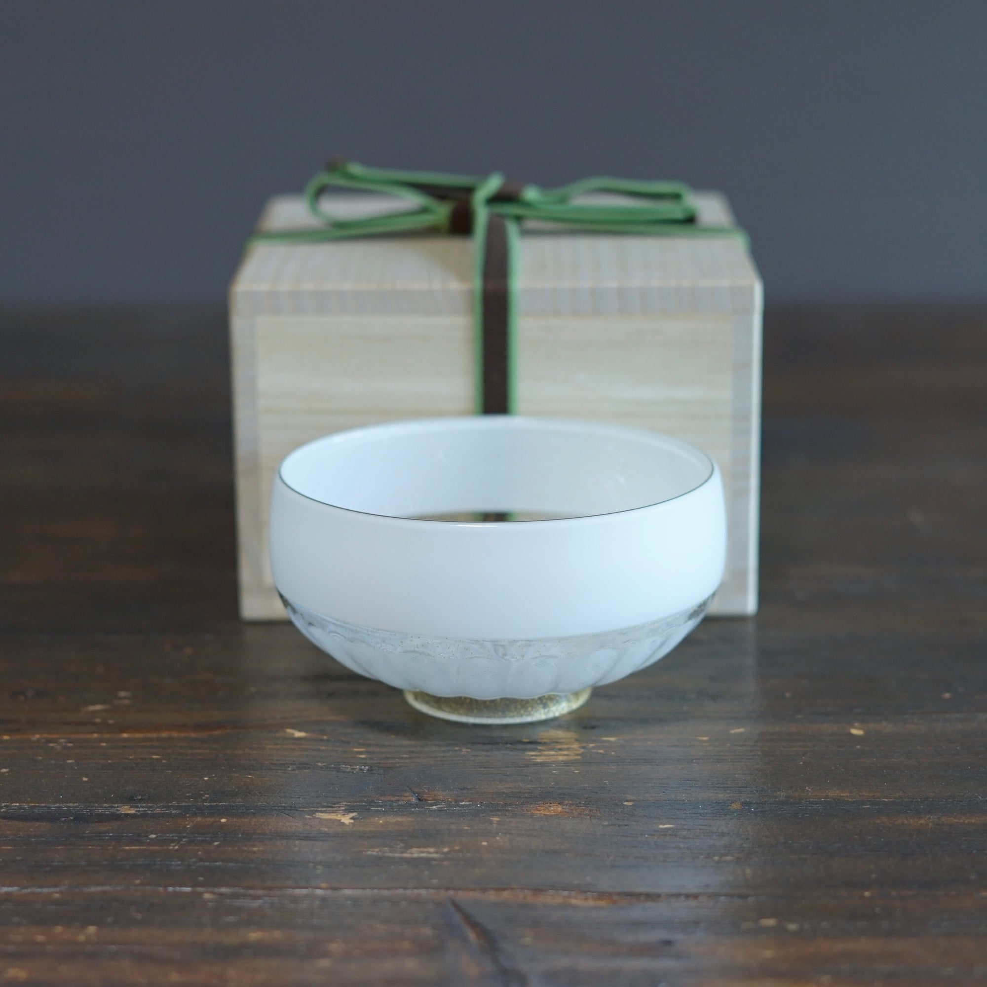 White Lace Tea Ceremony Bowl #NS16