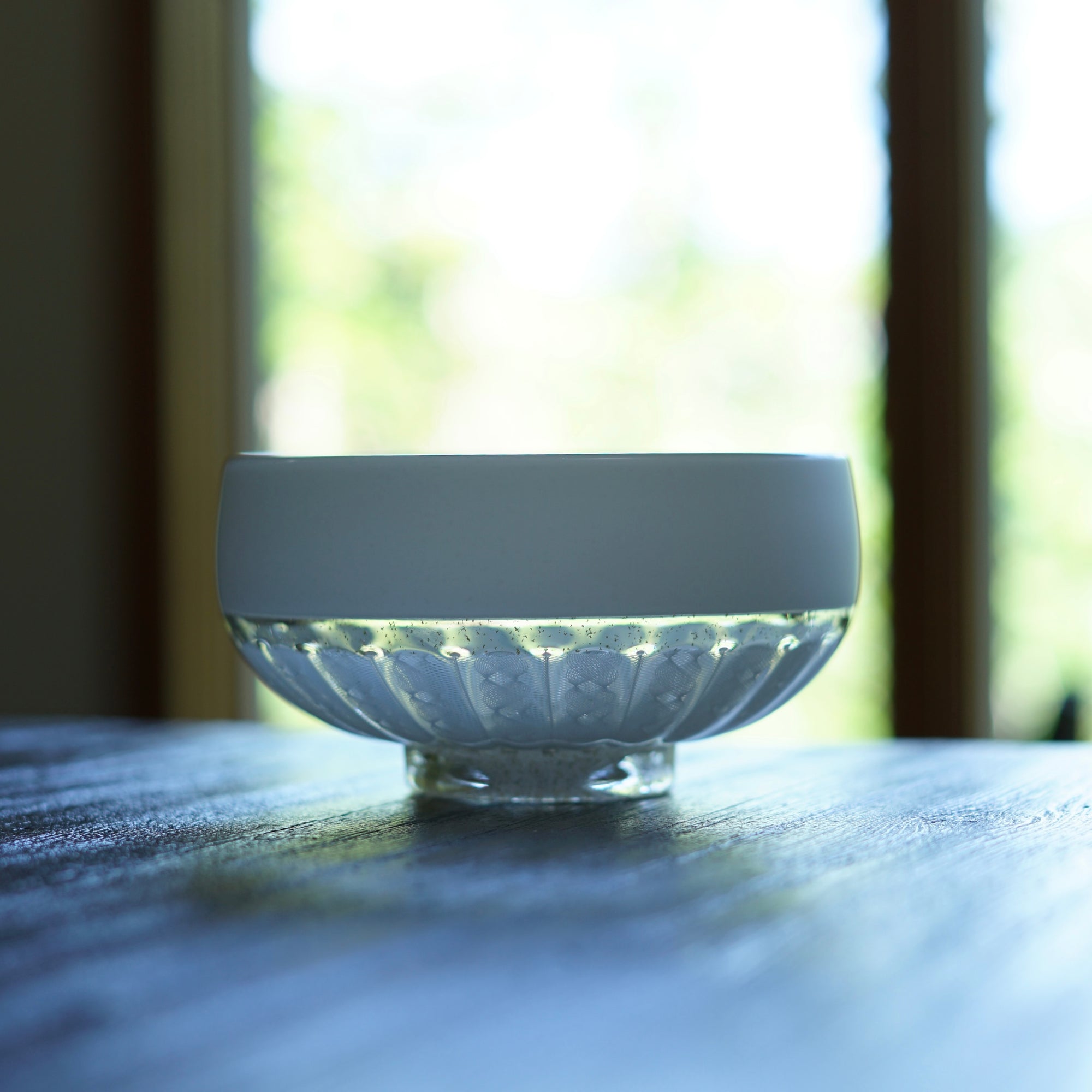 White Lace Tea Ceremony Bowl #NS16