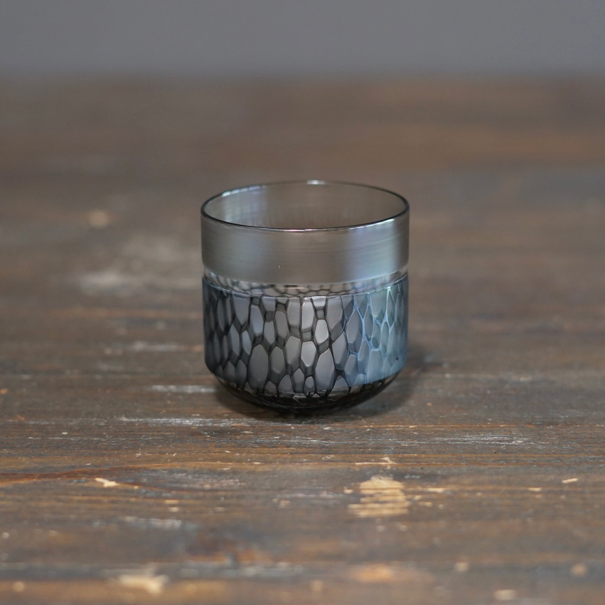 Multifaceted Black Murrini GUINOMI Sake Cup #NS19