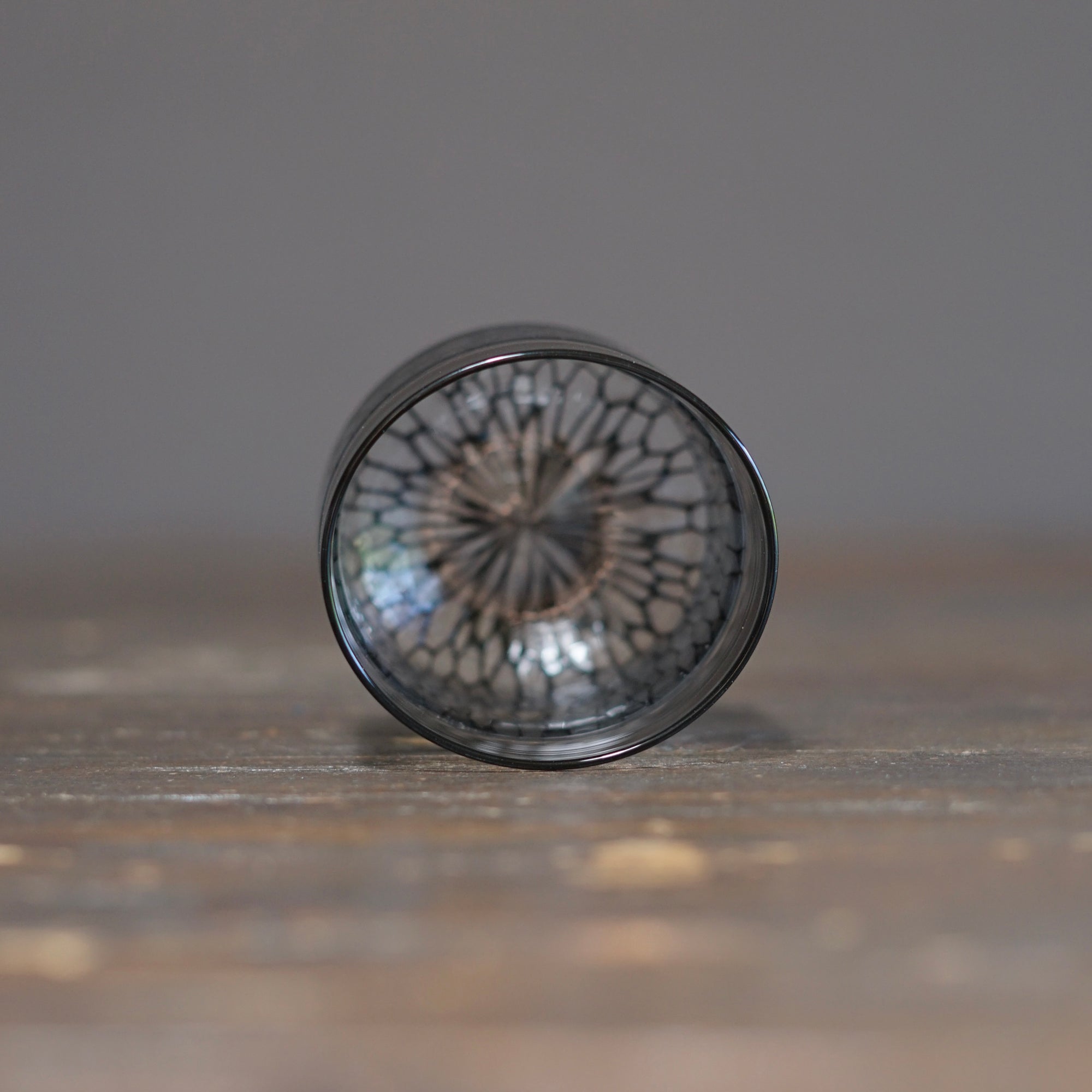 Multifaceted Black Murrini GUINOMI Sake Cup #NS19
