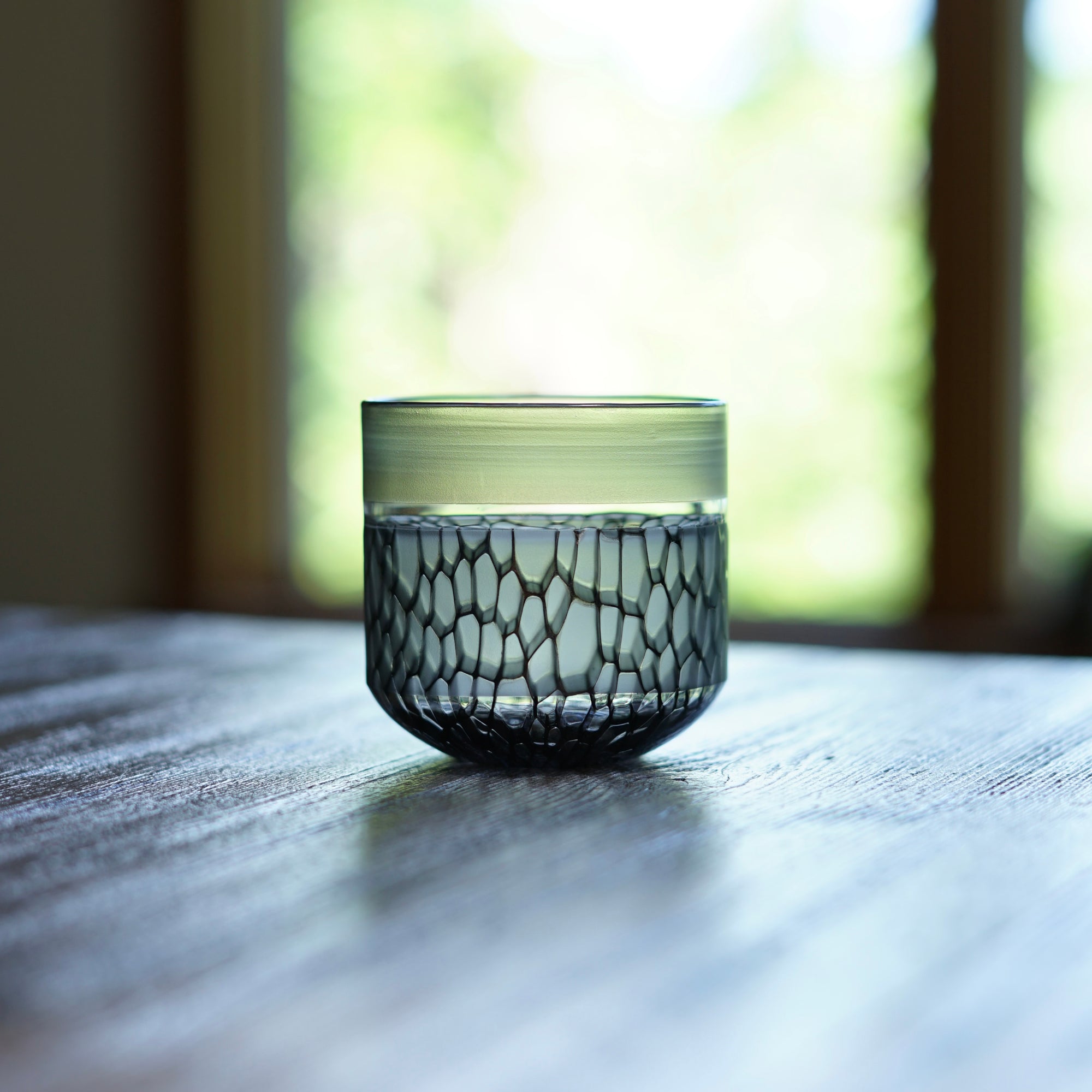Multifaceted Black Murrini GUINOMI Sake Cup #NS19