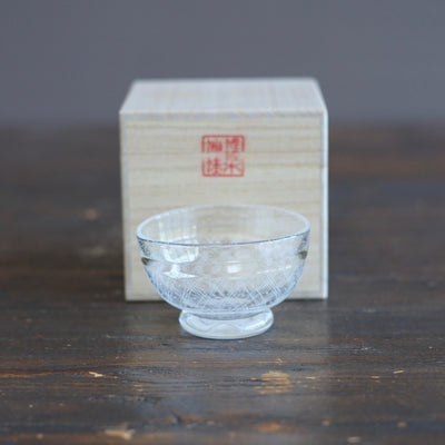 White Reticello GUINOMI Sake Cup #NS21