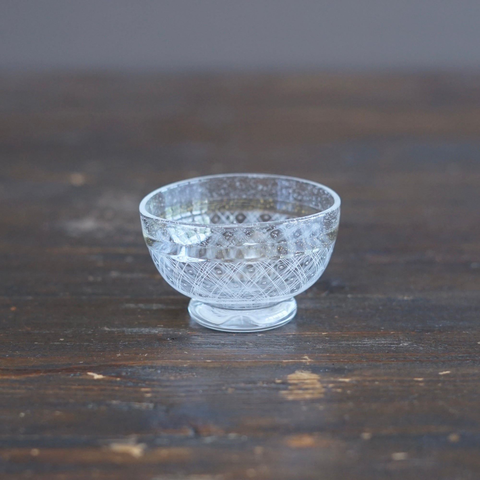 White Reticello GUINOMI Sake Cup #NS21
