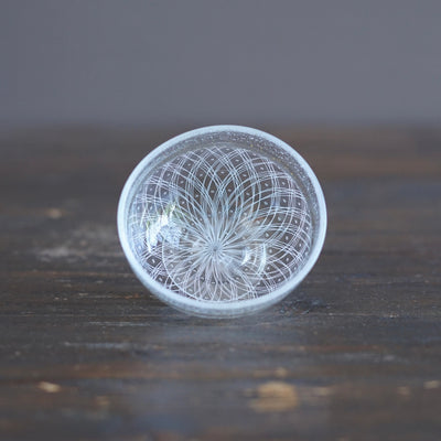 White Reticello GUINOMI Sake Cup #NS21