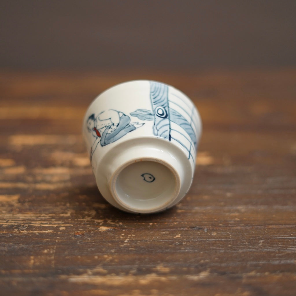 NAGASHI SOUMEN Blue & White Soba Cup #MA156A