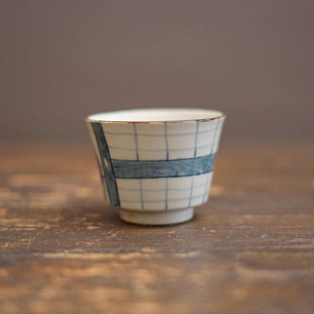 NAGASHI SOUMEN Blue & White Soba Cup #MA156C
