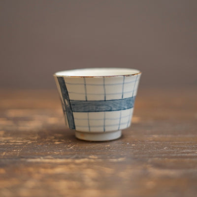 NAGASHI SOUMEN Blue & White Soba Cup #MA156C