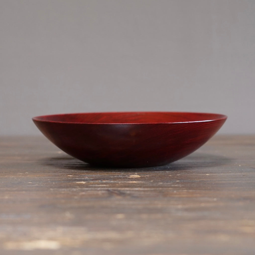 Red Japanese Zelkova Lacquer Serving Bowl #F41-10A