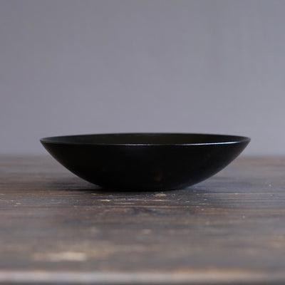 Black Japanese Zelkova Serving Bowl #F41-9