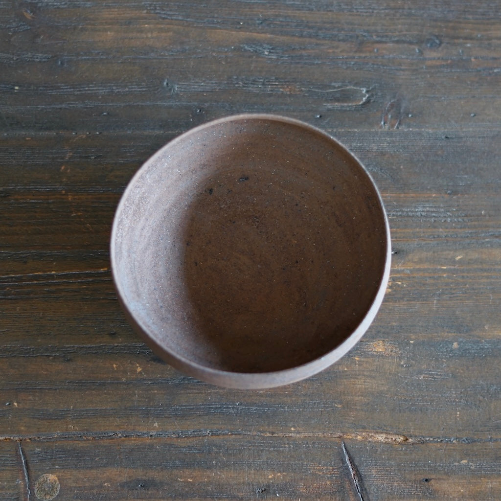 Dark Brown Rimmed Bowl #AK21L