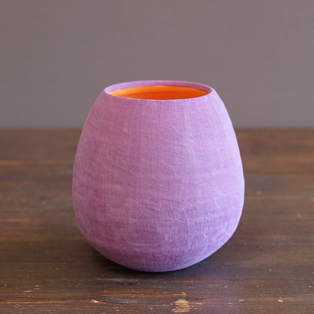 Violet / Orange Dino Vase #JT439C
