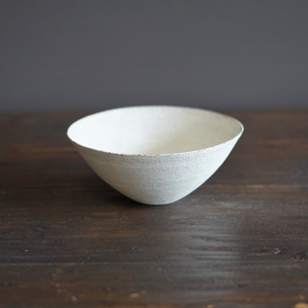 White Slip Cast Bowl #AK20A
