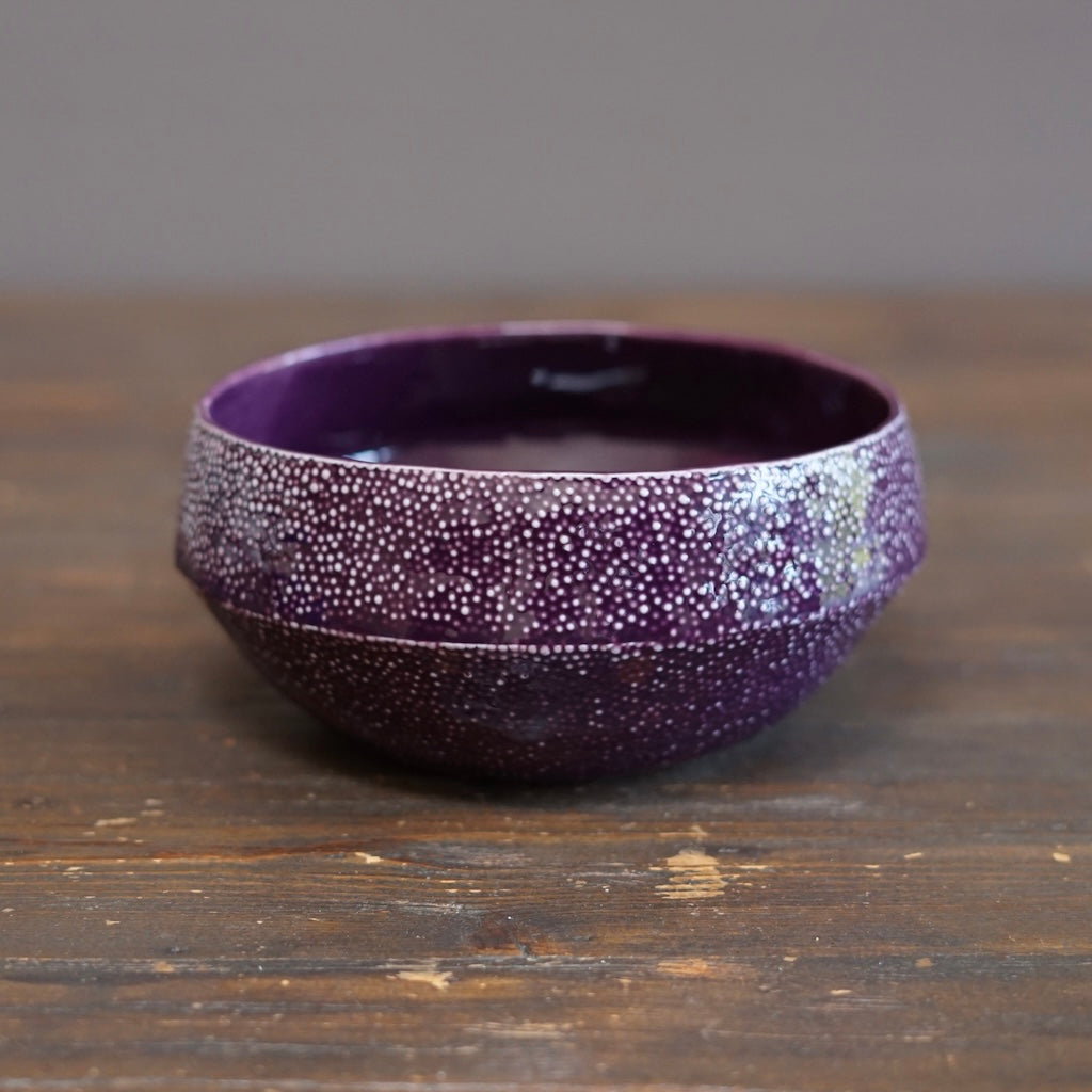 Purple Caviar Rimmed Bowl #LK922A