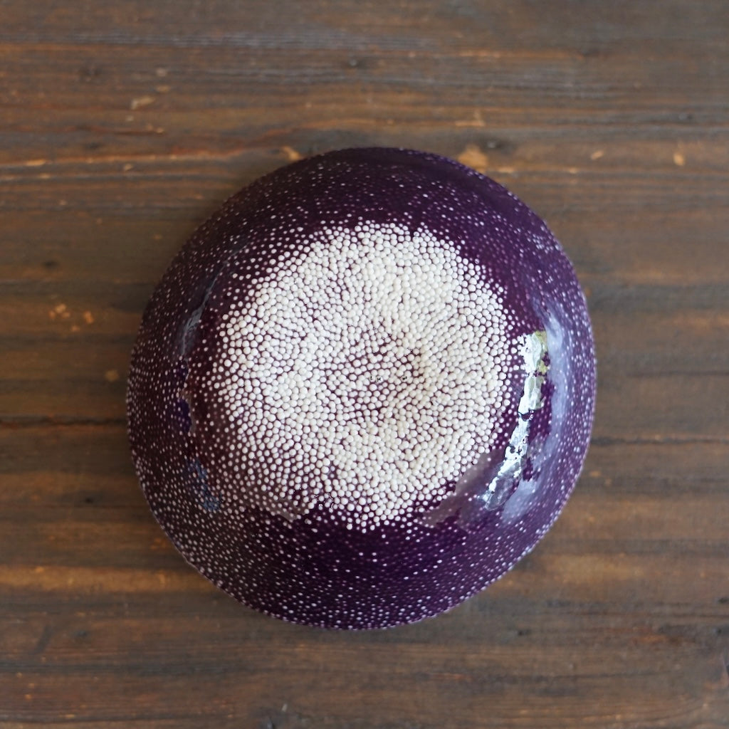 Purple Caviar Rimmed Bowl #LK922A