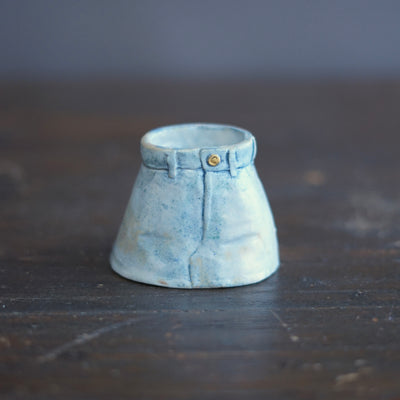 Denim Skirt GUINOMI Sake Cup #MA158B