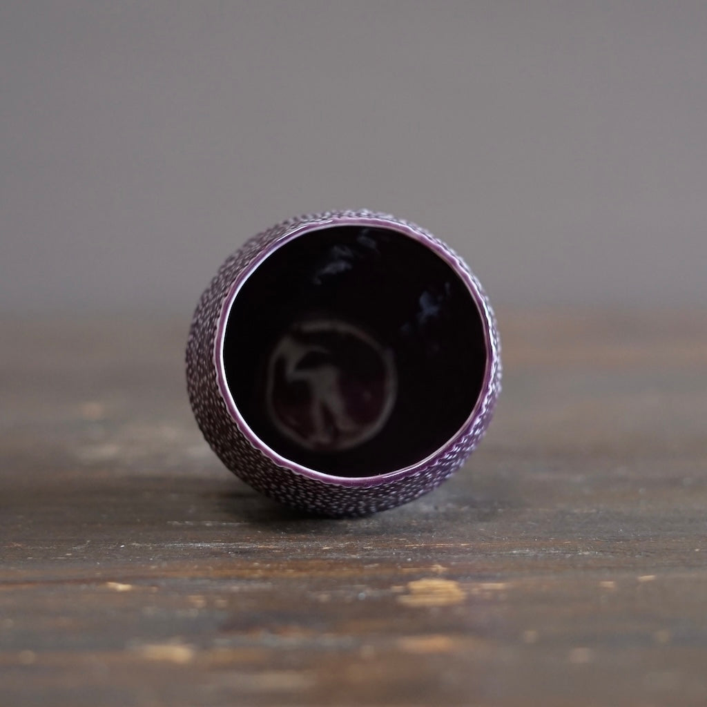 Purple Caviar YUNOMI Tea Cup #LK918B