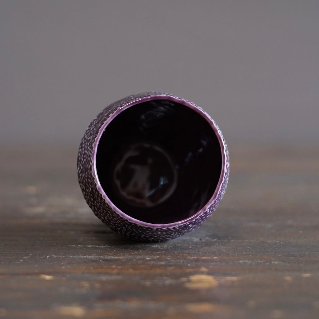 Purple Caviar YUNOMI Tea Cup #LK918D