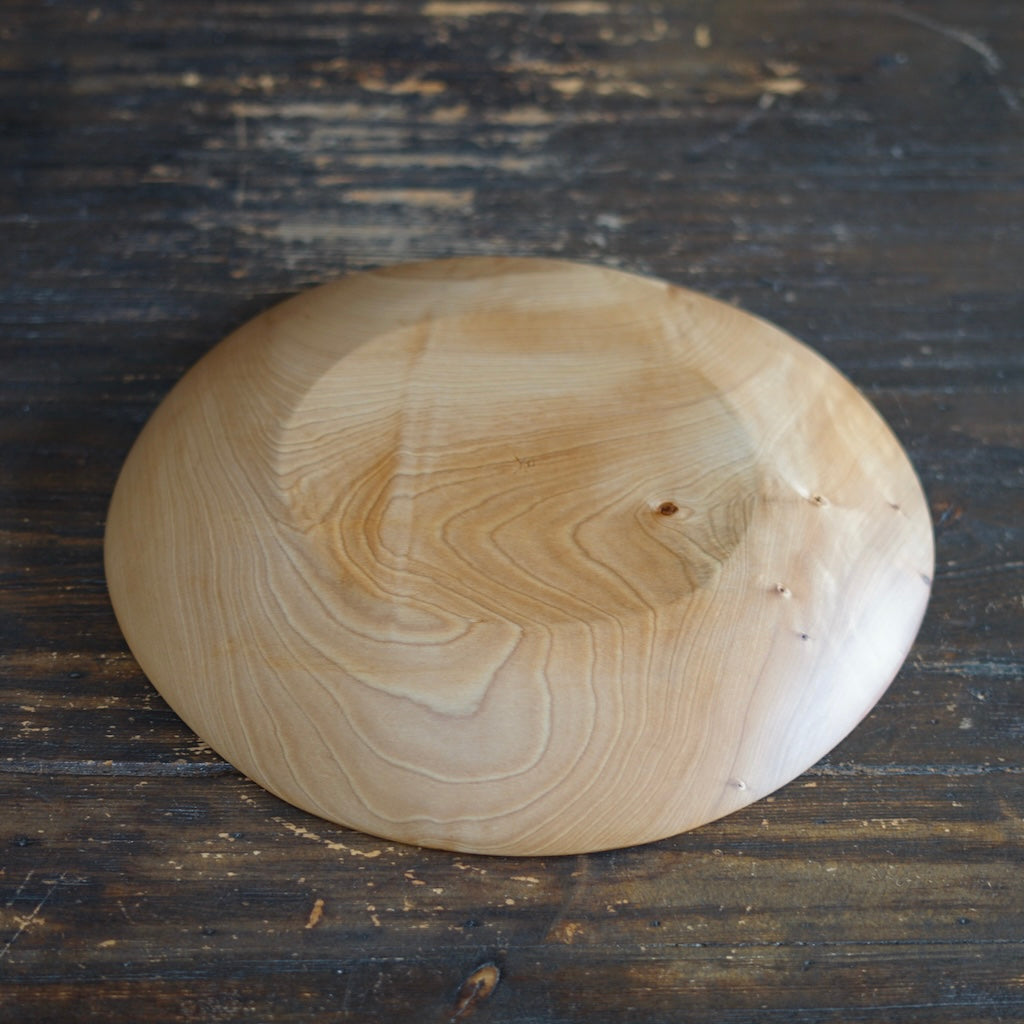 Hand Carved Round Serving Platter #YT39