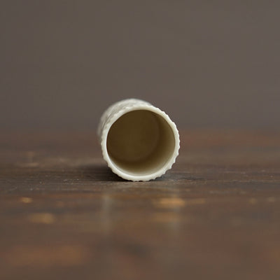 White Carved Sake Cup #LK923A