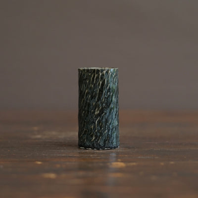 Forest Green Carved Sake Cup #LK923E