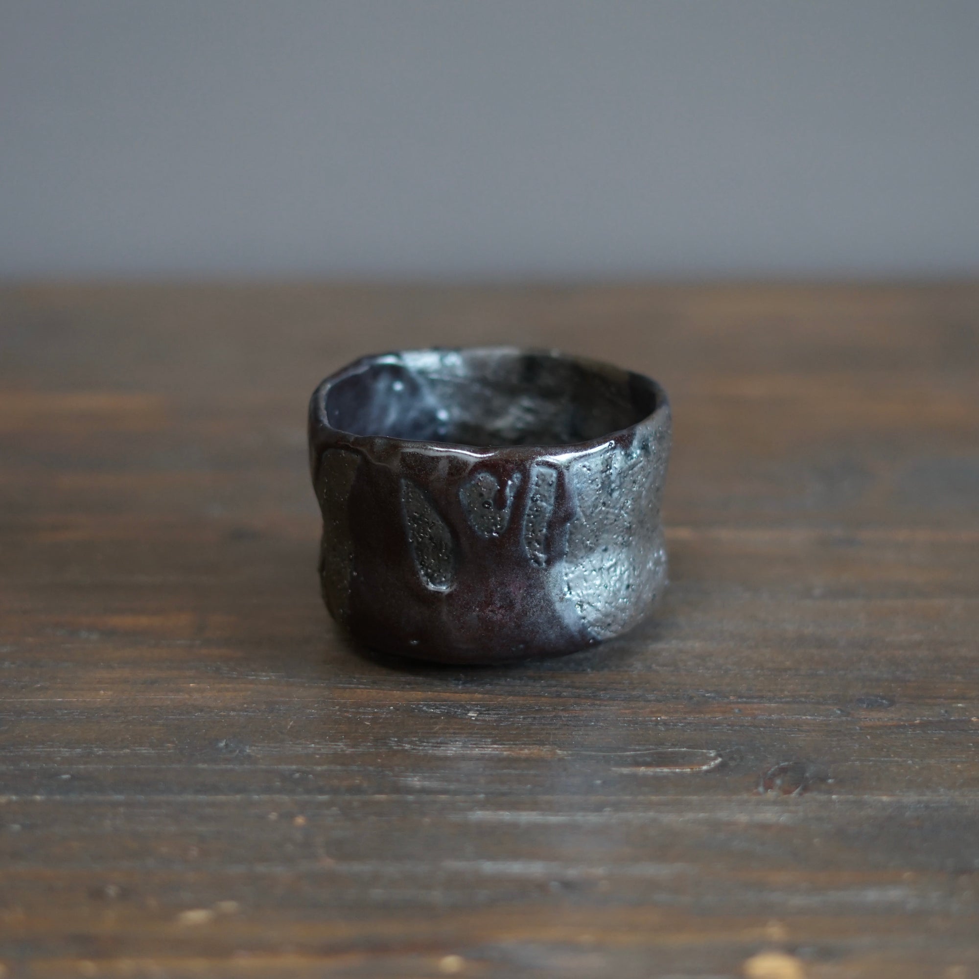 Black Luster Tea Bowl #HT461