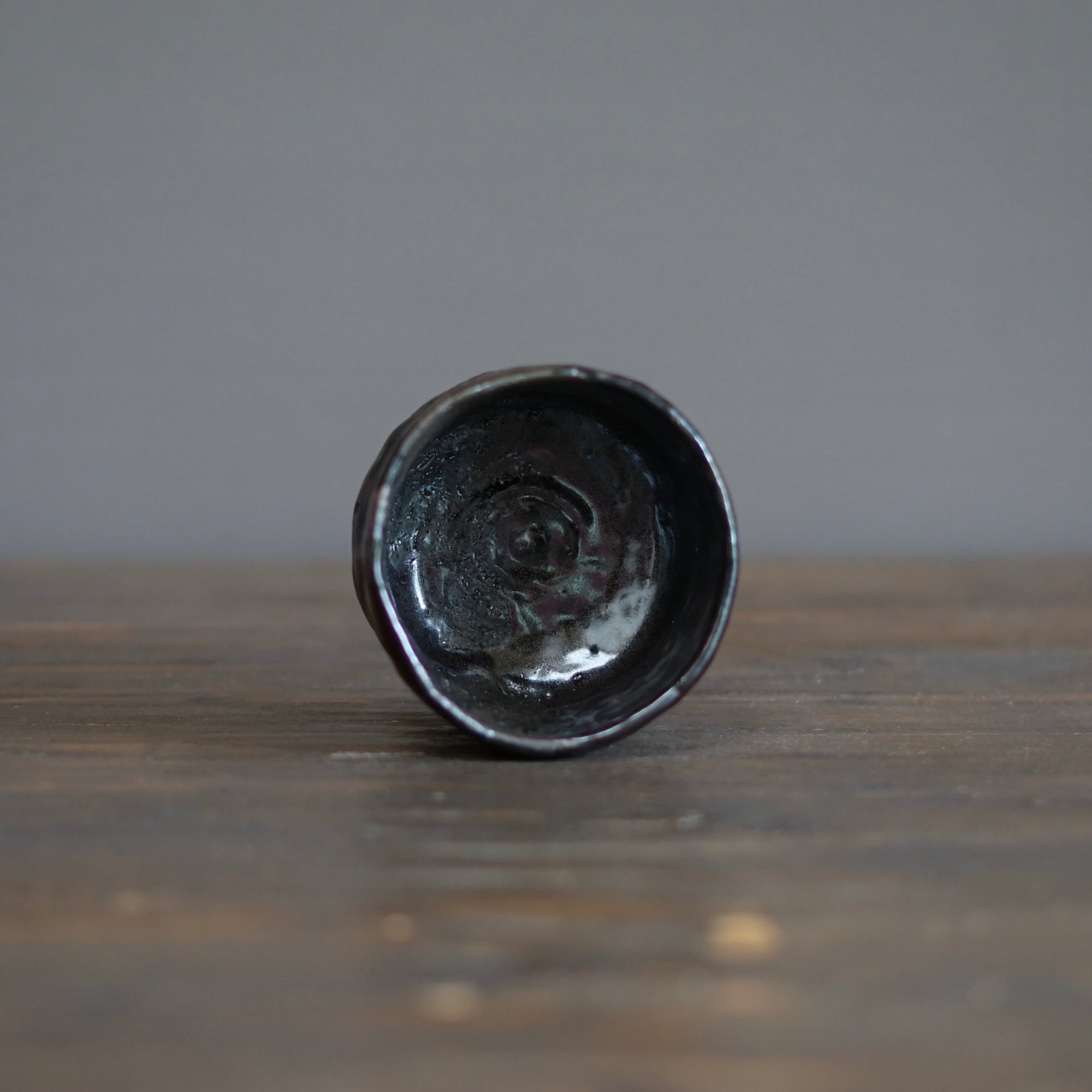 Black Luster Tea Bowl #HT461