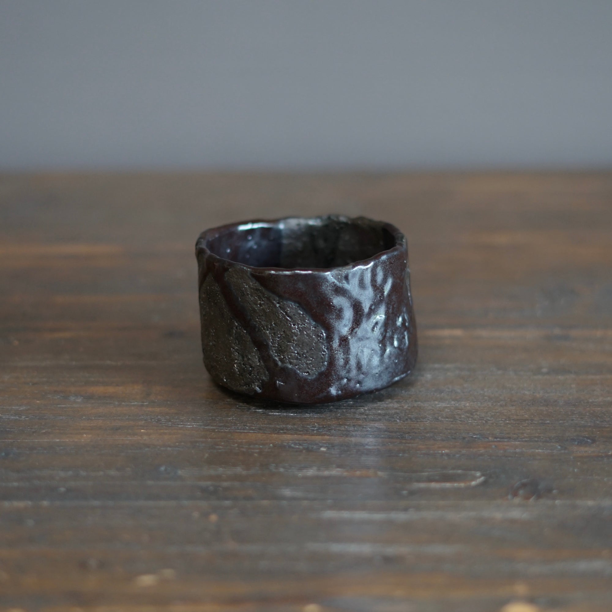 Black Luster Tea Bowl #HT462