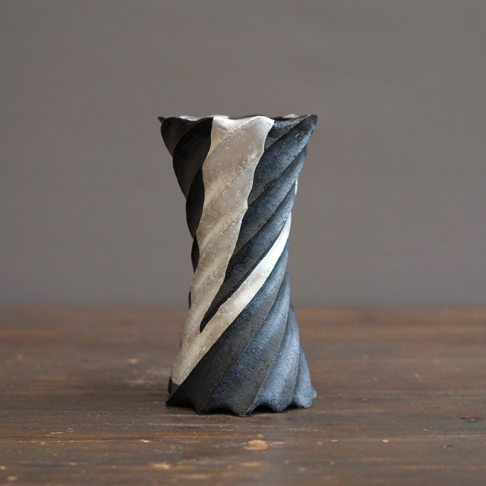 Twisted Silver Flower Vase #OMT72