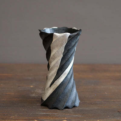 Twisted Silver Flower Vase #OMT72
