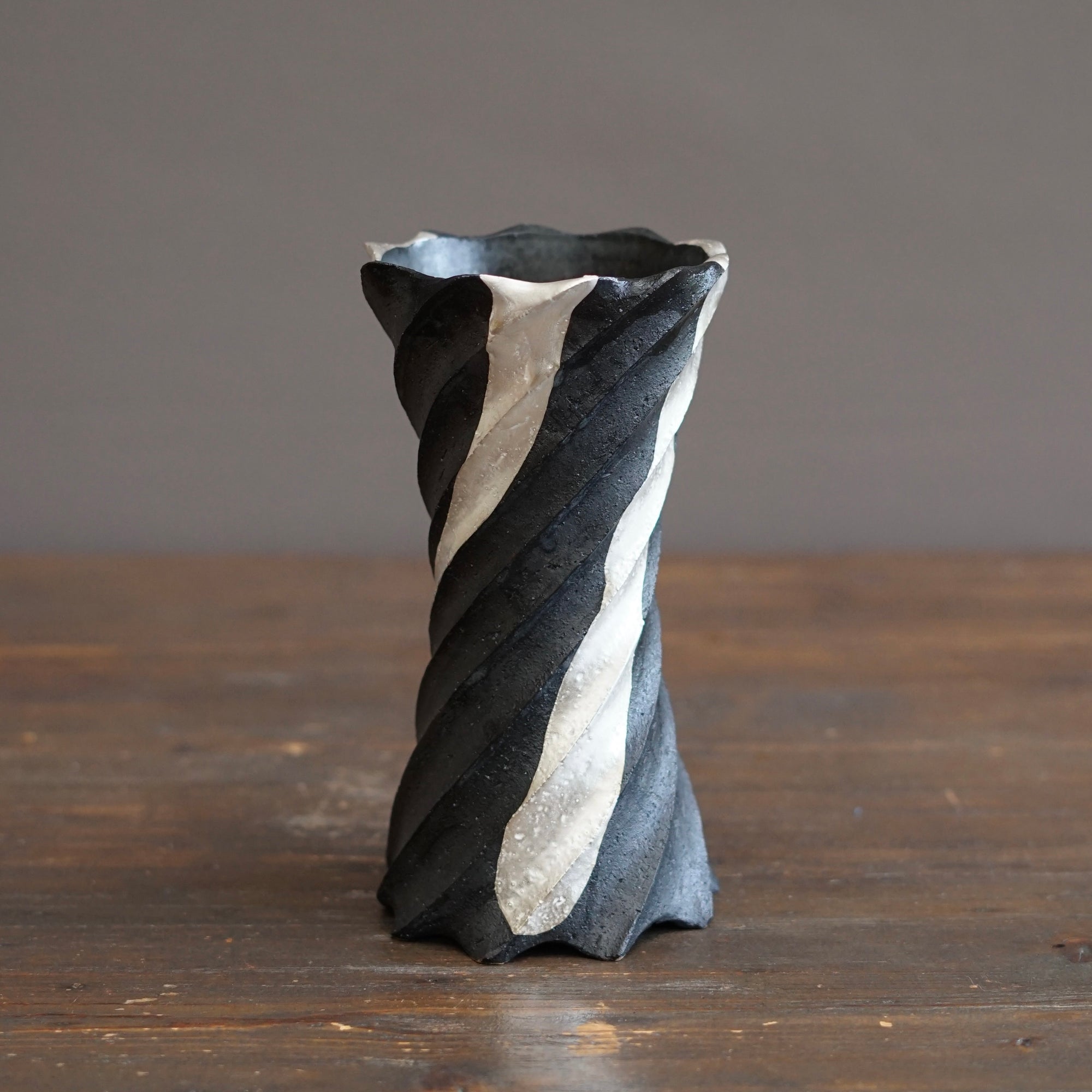 Twisted Silver Flower Vase #OMT72