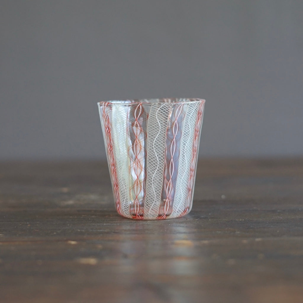 Orange Lace Glass Tumbler #U26C