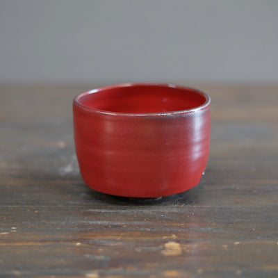Wood Fired Red Glazed Tea Bowl #SY763
