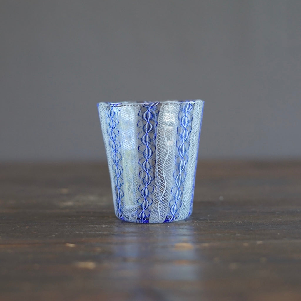 Blue Lace Glass Tumbler #U26D