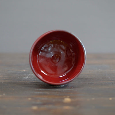 Wood Fired Red Glazed Tea Bowl #SY763