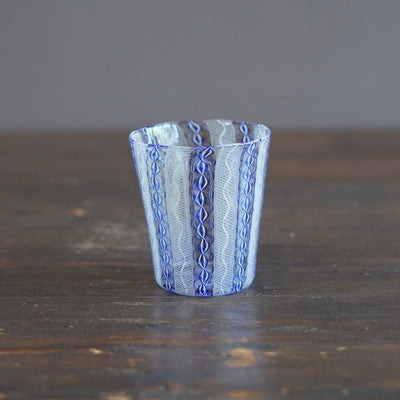 Blue Lace Glass Tumbler #U26E