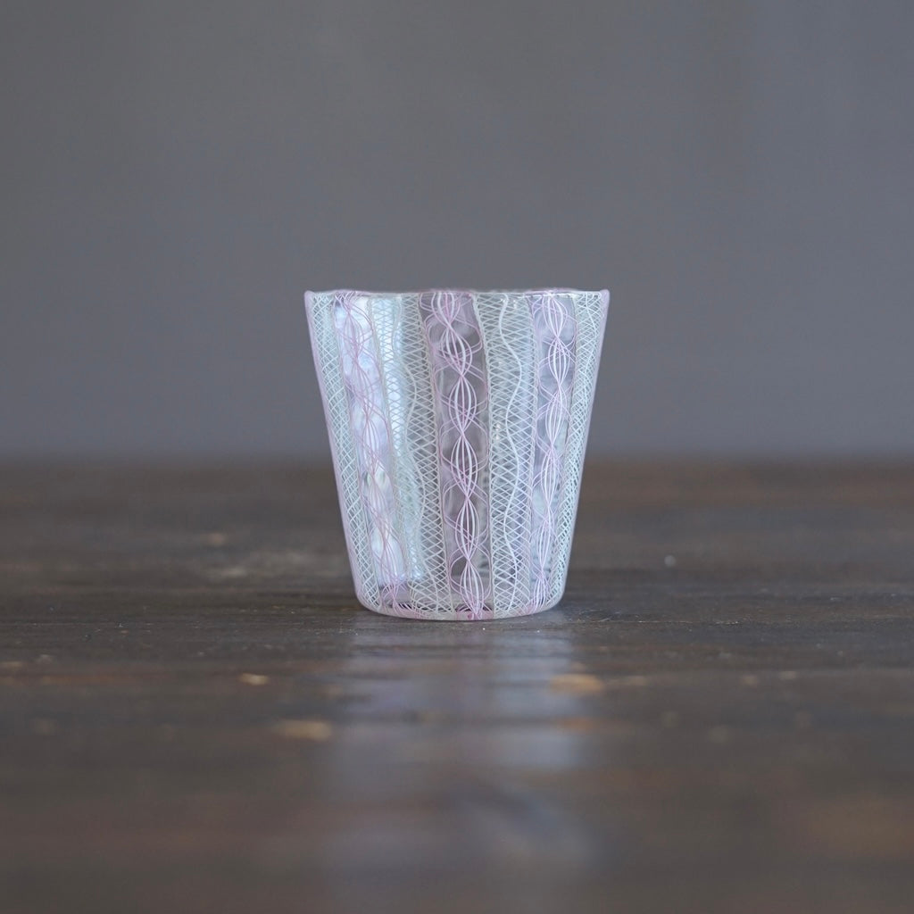 Pink Lace Glass Tumbler #U26J